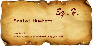 Szalai Humbert névjegykártya